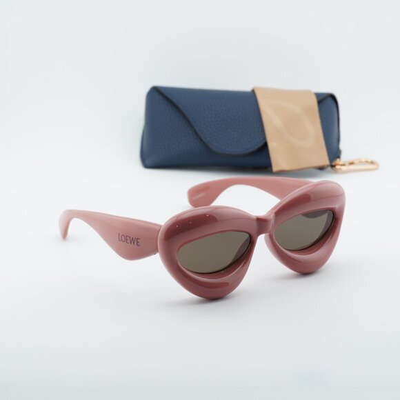 Loewe LW40097I 72E Cat Eye Sunglasses – Shiny Pink/Brown main image 9